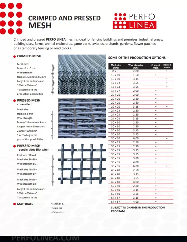 Welded mesh and ribbed mesh