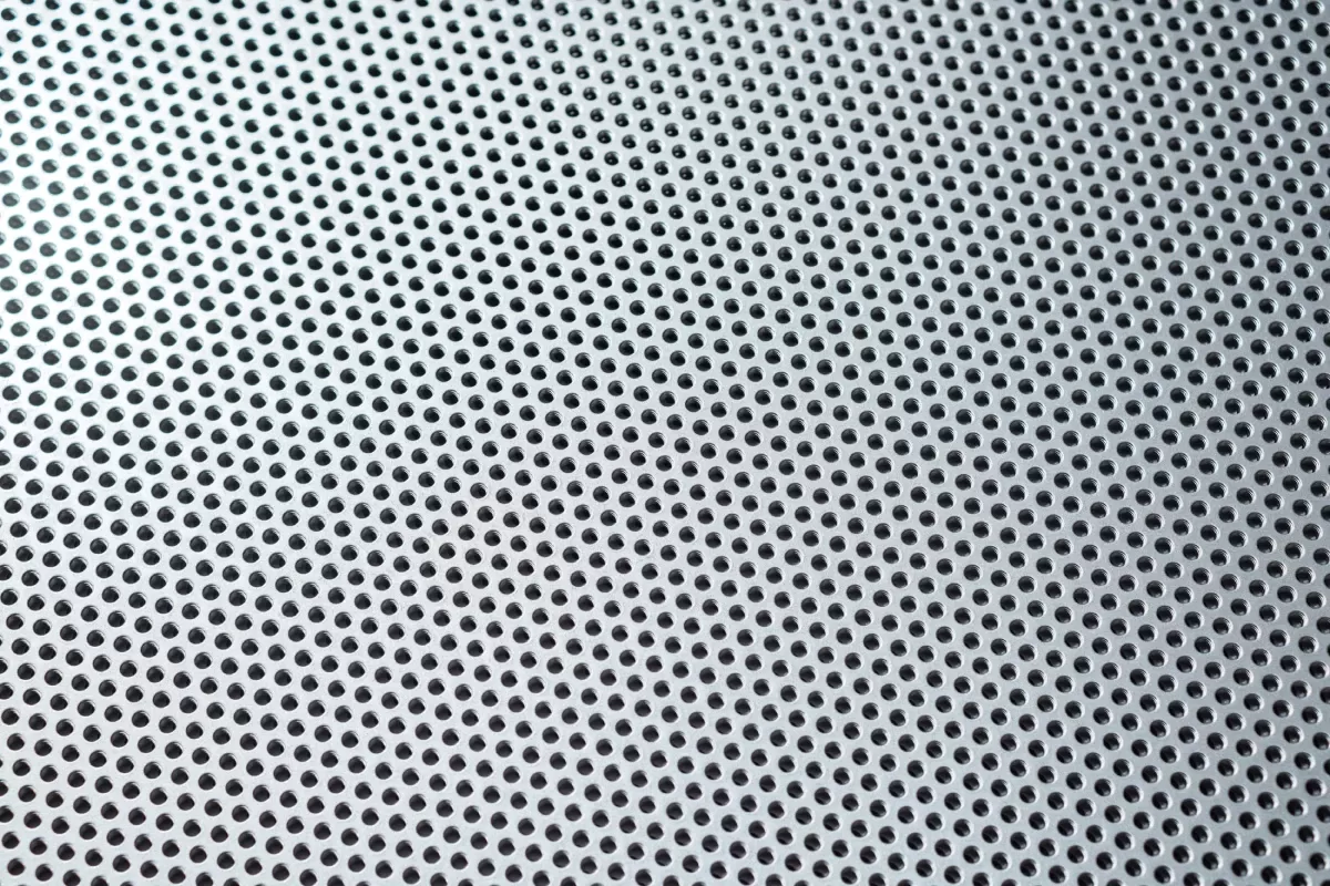 Detail of perforated sheet metal