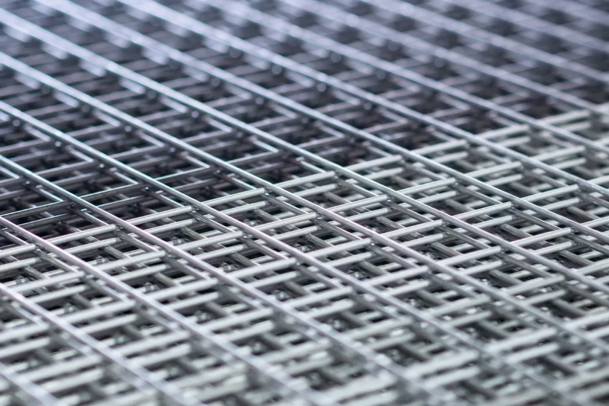 Close-up of welded mesh