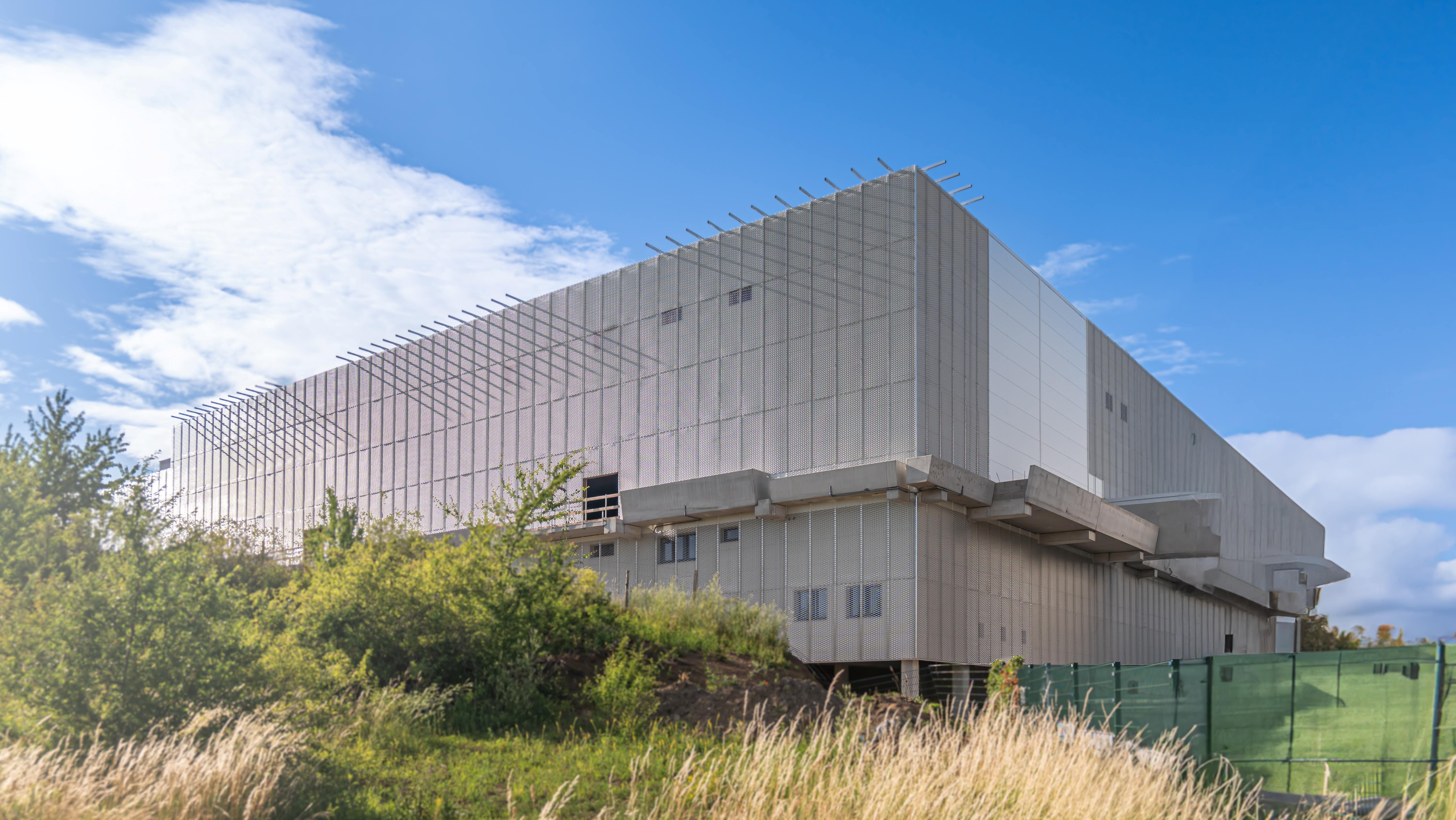 Sports hall façade cladding